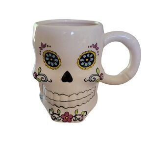Winged‎ Skull Mug The Dead Mug Day of the Dead Coffee Cup Ceramic